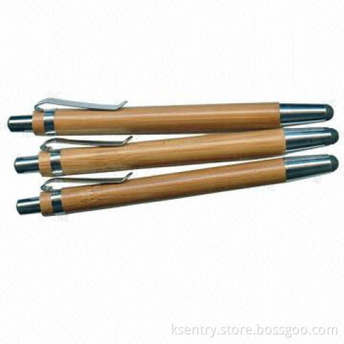 New Design Promotional Bamboo Touch Pen Stylus for iPhone/iPad Accessories